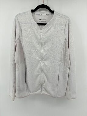 White Athleisure Active Zone Sweater Jacket